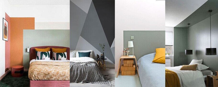 color block testata letto