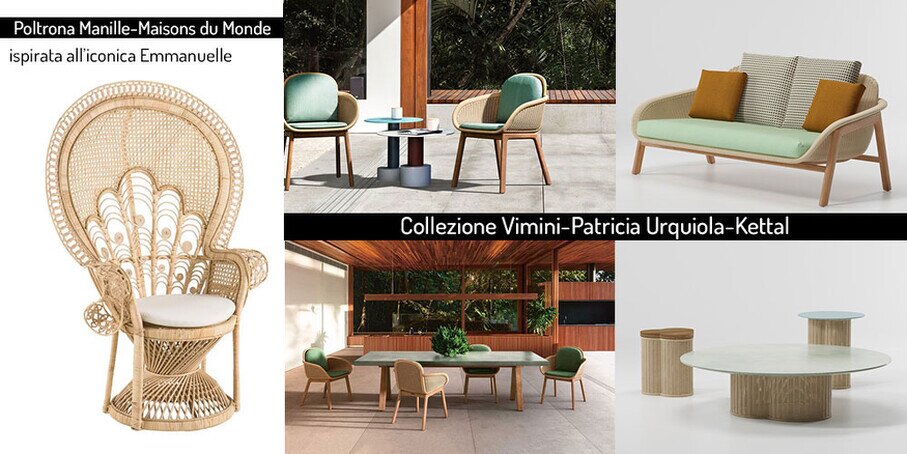 poltrona Emmanuelle in vimini