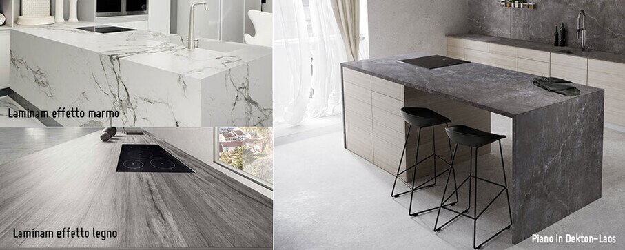 cucine in dekton, laminan,lapitec