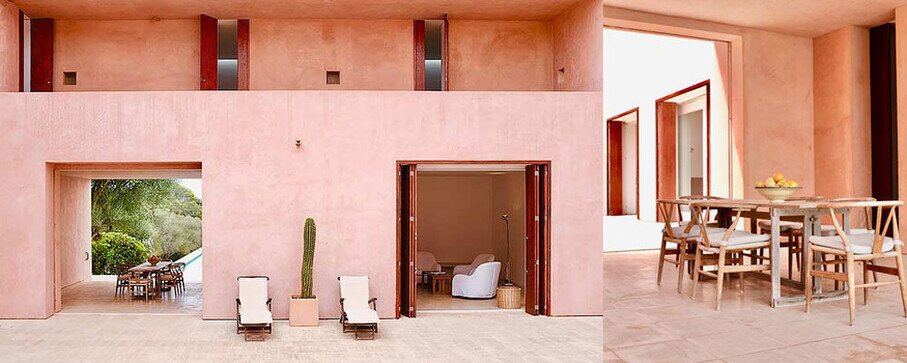 Villa minimal rosa a Maiorca